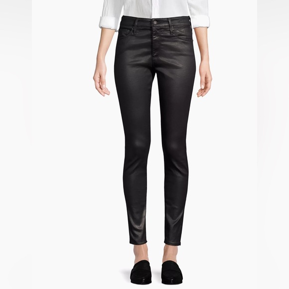 Ag Adriano Goldschmied Pants - AG Adriano Goldschmied Farrah High Rise Skinny Faux Leather Pants Size 29 NWT